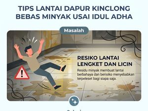 Cara Simpel Bersihkan Noda Minyak di Lantai Dapur Usai Idul Adha