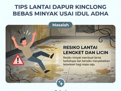 Cara Simpel Bersihkan Noda Minyak di Lantai Dapur Usai Idul Adha