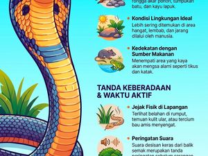 Infografis: Tanda-tanda Ada Ular Kobra di Dekat Anda