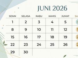Libur Nasional Juni 2026, Cek Jadwal Cuti Bersama dan Hari Besar di Sini!