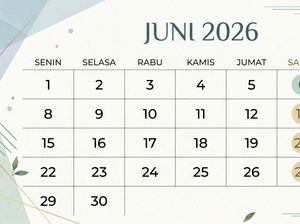 Kalender Juni 2026: Tanggal Jawa-Hijriah, Libur, Cuti, dan Hari Besarnya