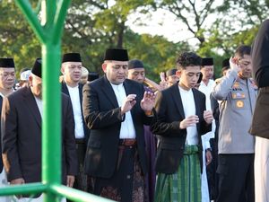 Salat Id di Karebosi Makassar, Appi Serukan Persatuan-Semangat Berbagi