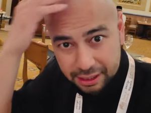 Respons Rayyanza Lihat Raffi Ahmad Botak saat Haji