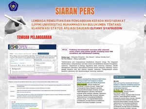 Kasus Dugaan Riset Palsu, UMB Somasi Elfiany Syafruddin