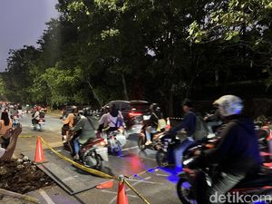 Jalan Amblas Sudah Bisa Dilalui, Lalin di Jl Lenteng Agung Ramai Lancar