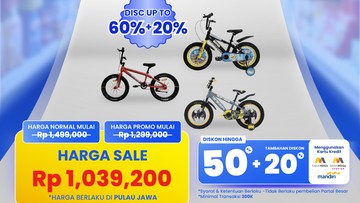 Berita dari Detik Finance: Sepeda Mulai Rp 1 Jutaan Cuma di Transmart Full Day Sale