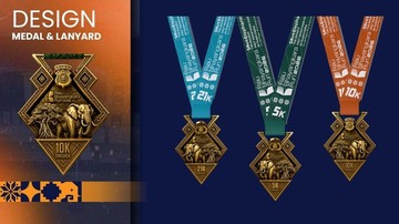 Ini Desain Medali Finisher Riau Bhayangkara Run, Beda dan Penuh Makna