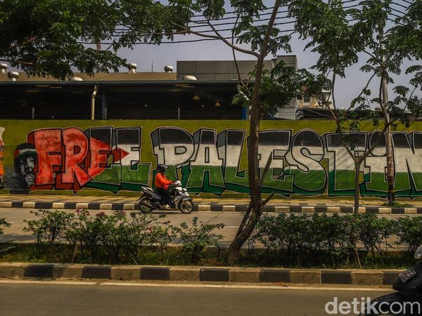 Dinding Jakarta Utara Bersuara untuk Palestina