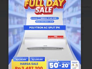 AC 1 PK Polytron Diskon Gede-gedean di Transmart Full Day Sale