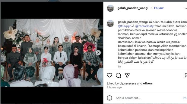 Unggahan ibunda Tsaqib soal pernikahan putranya dan Zara