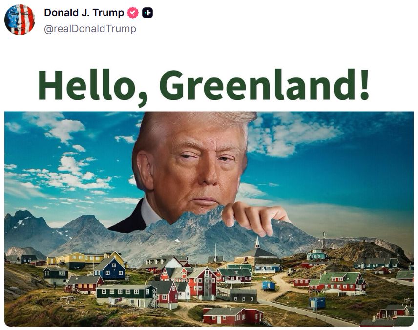 Potongan gambar akun Truth Social Presiden Donald Trump