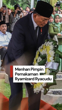 Video Prosesi Pemakaman Ryamizard Ryacudu, Dipimpin Menhan Sjafrie