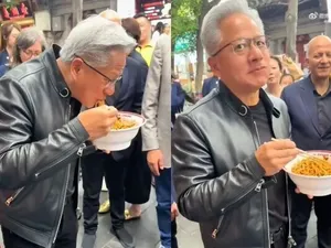 CEO Nvidia Makan Mie Kaki Lima, Penjual Langsung Panen Antrean!