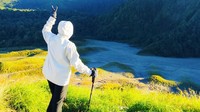 Suhunya 2 Derajat Celcius, Savana di Gunung Rinjani Diselimuti Es