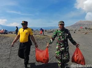Yadnya Kasada Usai, Lebih dari 4 Ton Sampah Terkumpul di Kawasan Bromo