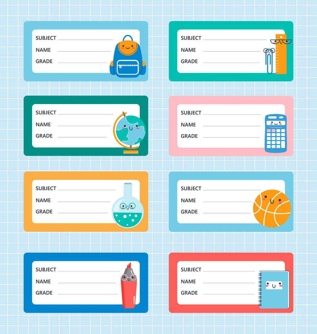 7 Contoh Ilustrasi Label Buku Aesthetic dan Menarik