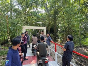 Kapolres OKI Resmikan Jembatan Merah Putih Penghubung Akses Vital Warga Sumsel