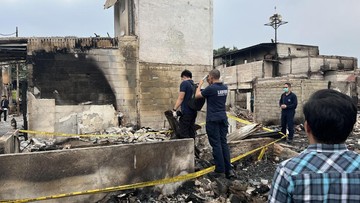 Puslabfor Gelar Olah TKP di Lokasi Kebakaran Kemayoran Jakpus
