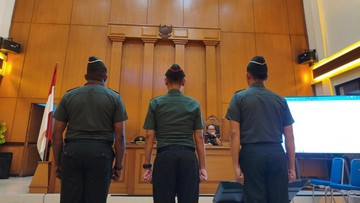 3 Tentara Pembunuh Kacab Bank Divonis 1 hingga 13 Tahun Penjara