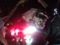 Truk Tabrak Pohon di Karangasem, Jalur Amlapura-Denpasar Buka Tutup