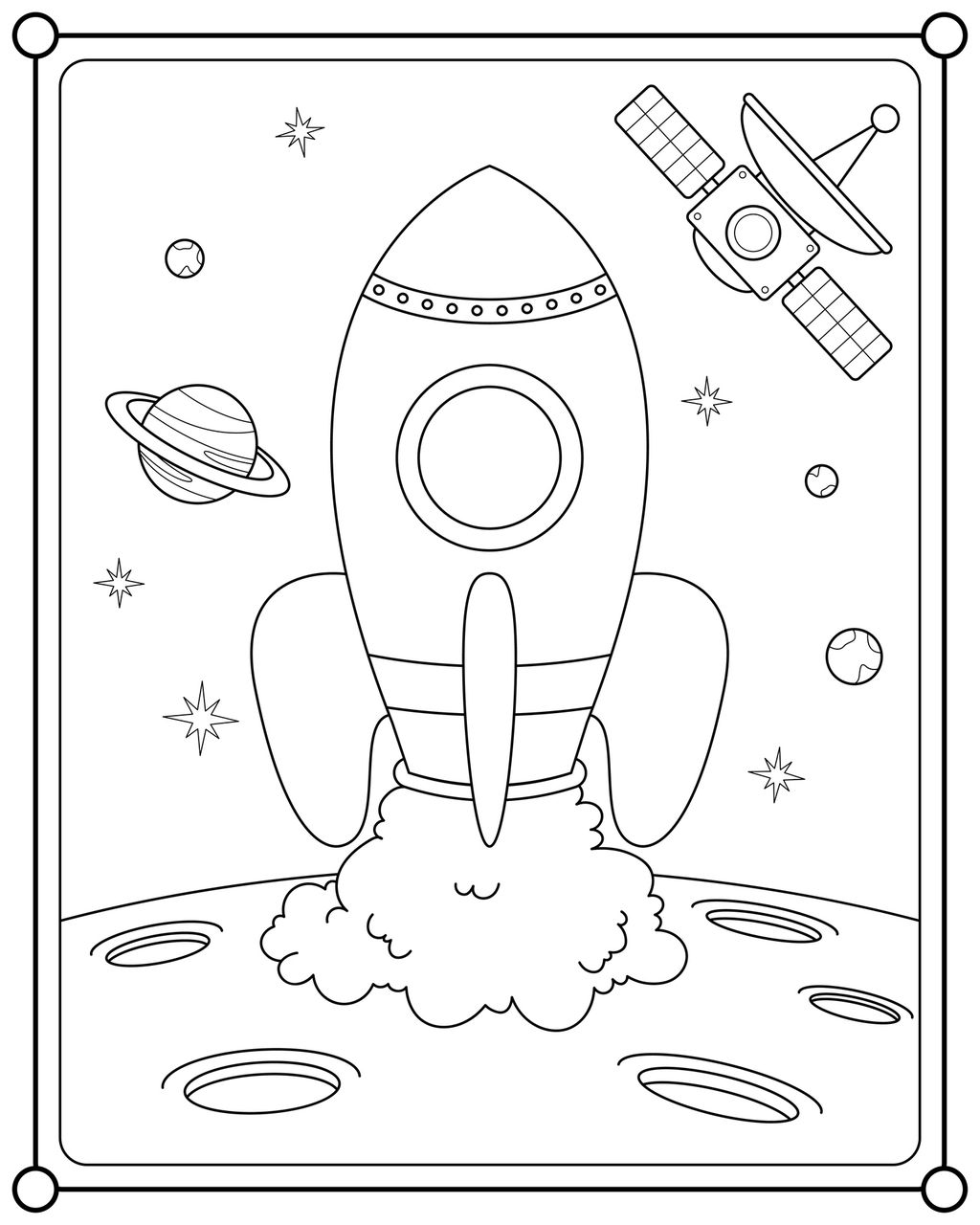 5 Ilustrasi Gambar Tata Surya untuk Diwarnani Anak SD