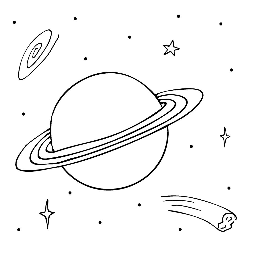 5 Ilustrasi Gambar Tata Surya untuk Diwarnani Anak SD