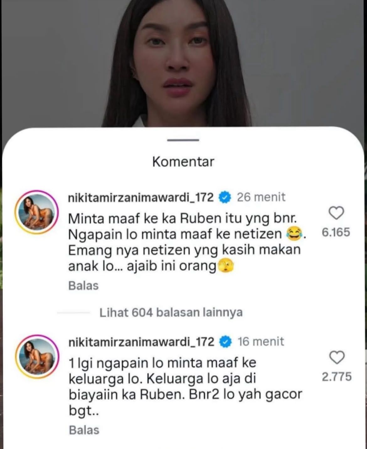 Nikita Mirzani komen Sarwendah