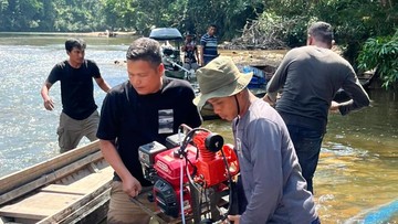 Polsek Kampar Kiri Sita 3 Rakit Tambang Emas Ilegal di Sungai Subayang
