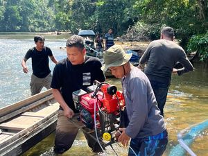 Polsek Kampar Kiri Sita 3 Rakit Tambang Emas Ilegal di Sungai Subayang