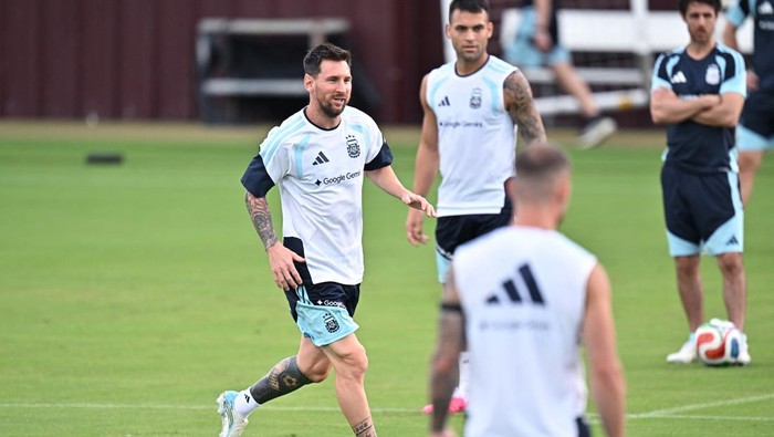 Soccer Football - International Friendly - Argentina Training - Kyle Field Stadium, College Station, Texas, U.S. - June 5, 2026 Argentinas Lionel Messi during training IMAGN IMAGES via Reuters/Maria Lysaker