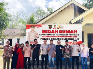 Sambut HUT Bhayangkara, Polres OKI Resmikan Bedah Rumah bagi Eks Napiter