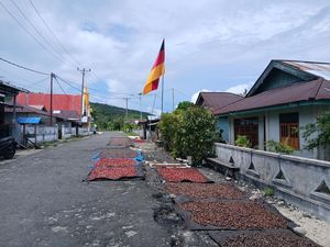 Demam Piala Dunia sampai ke Kepulauan Talaud, Bendera Jerman Berkibar Gagah