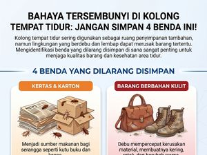 Jangan Taruh Benda Ini di Kolong Tempat Tidur, Jadi Sarang Kecoa dan Ngengat