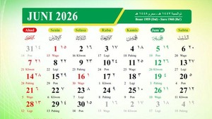 Tanggal Hijriah Hari Ini 20 Juni 2026, Cek Konversinya di Sini!