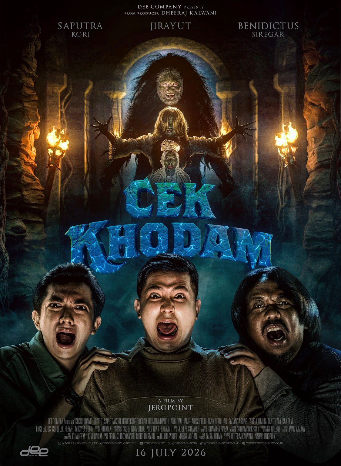 Film komedi horor Cek Khodam dari Dee Company mengangkat fenomena konten mistis berbalut tawa.