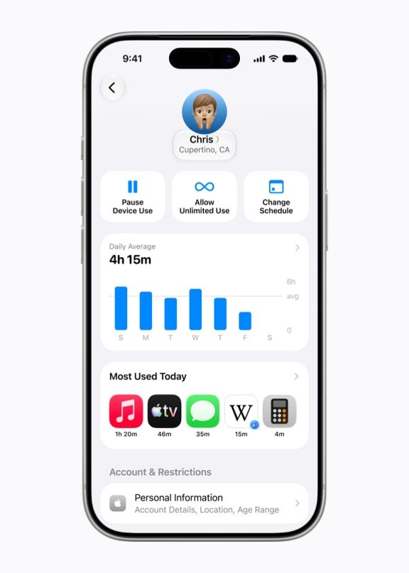 Fitur Screen Time baru di iOS 27