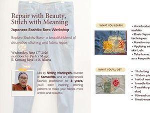 Ubah Pakaian Usang Jadi Karya Seni dengan Teknik Sashiko Boro Jepang