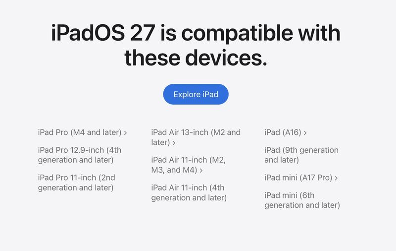 Perangkat Apple dapat pembaruan 27