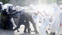 Chaos di Estonia, Polisi Bentrok Sengit dengan Massa dalam Simulasi Krisis Nasional Lynx 2026