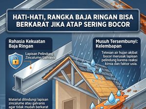 Infografis: Atap Bocor Jangan Dianggap Sepele, Rangka Baja Ringan Bisa Ambruk