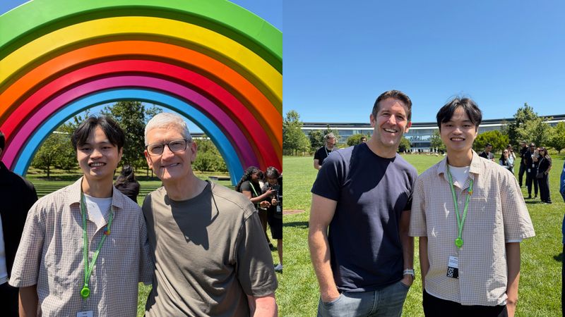 Francesco Emmanuel Setiawan berjumpa Tim Cook dan John Ternus