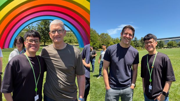 Ghazali Ahlam Jazali berjumpa Tim Cook dan John Ternus