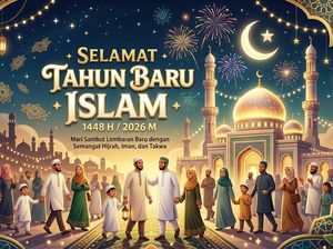 50 Poster Tahun Baru Islam 2026 Kartun yang Gratis-Terbaru, Bisa untuk Pawai!
