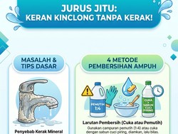 Infografis: 4 Jurus Jitu Hilangkan Kerak Membandel di Keran Air