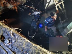 Pemotor di Surabaya Tewas Usai Tercebur Gorong-gorong Proyek Saluran Air