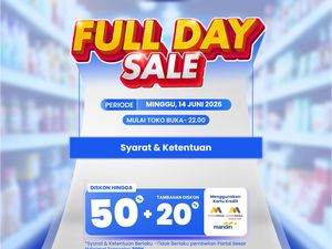 Transmart Full Day Sale Besok Datang Lagi! Serbu Pesta Diskon 50% + 20%