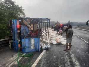 Kecelakaan Maut di KM 100.800 A Tol Cipularang, Sopir Truk Tewas