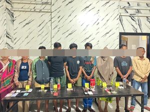 Polisi Gerebek Kampung Rawan Narkoba di Bima, 9 Orang Ditangkap