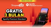 Langganan Shopee VIP, Bisa Dapat Spotify Premium Gratis Selama 3 Bulan