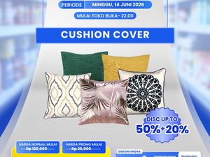 Transmart Full Day Sale! Sarung Bantal Sofa Cuma Rp 20 Ribu